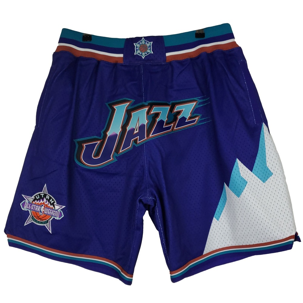 Just Don Utah Jazz Mitchell &‎ Ness NBA XL XLarge Jersey Shorts Purple NWT
